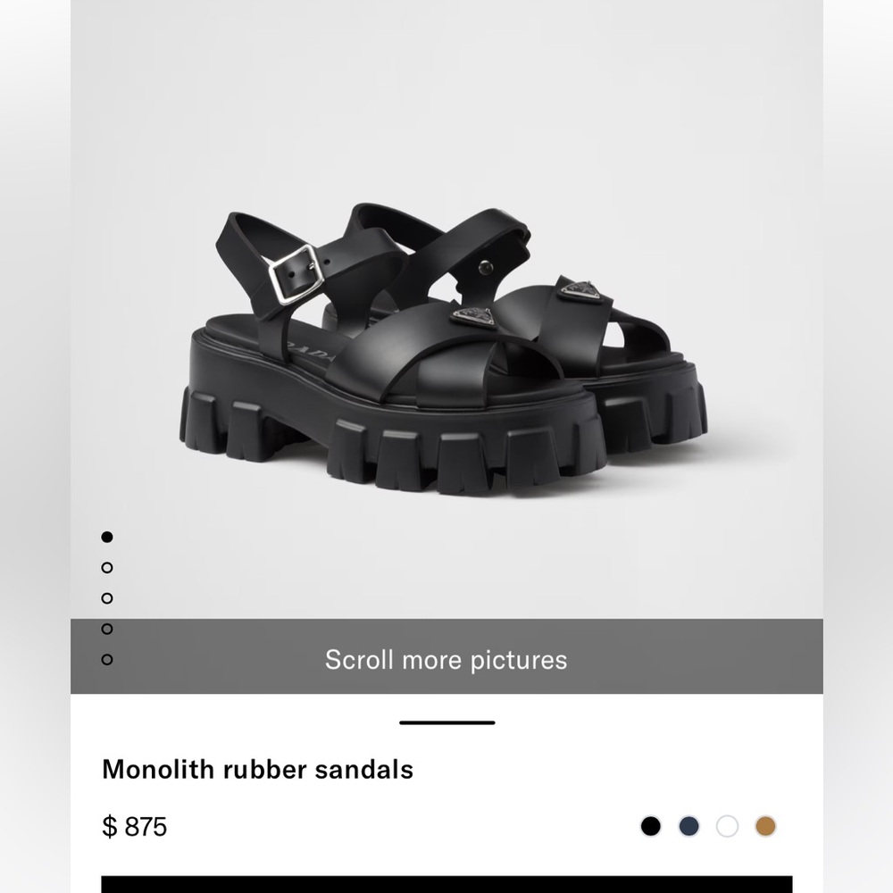 PRADA Monolith rubber sandals - Picture 2 of 11